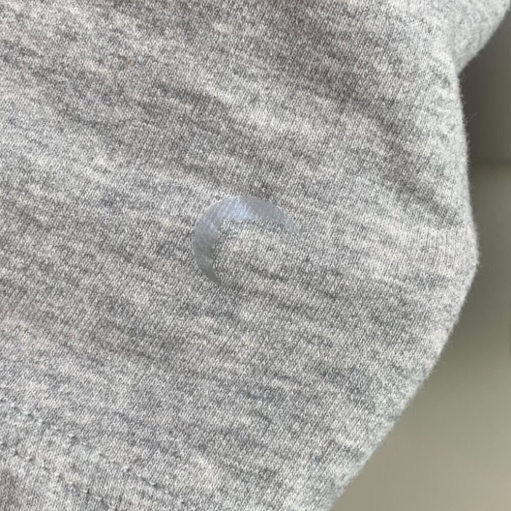 Zyia Gray Quilted Combo Pocket Hoodie Sweatshirt - Picture 5 of 7